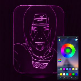 Акриловий світильник-нічник керування з телефона Учіха Ітач tty-n000520