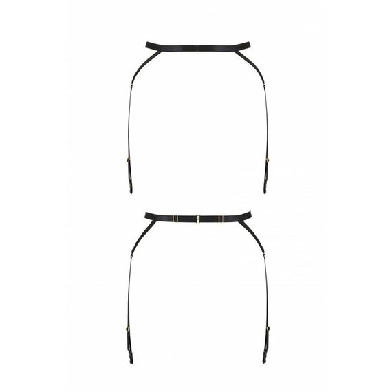 Пояс-стрепи з підв'язками для панчох Passion Exclusive MEGGY GARTER BELT L/XL, black | Зображення 4