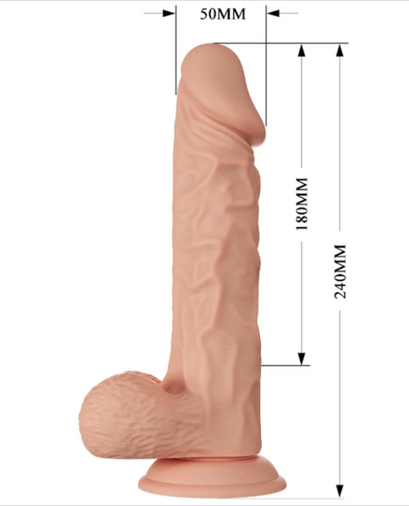 Великий Вібратор на присосці BAILE — Beautiful Burag Vibration 9.4" sexstyle | Зображення 9