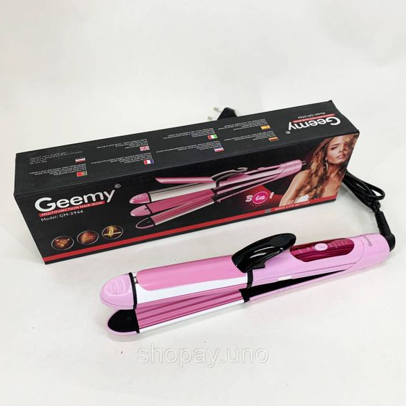 Утюжок гофре плойка для укладки GEMEI GM-2966 3 в 1, Хороший утюжок выпрямитель для волос HG-91 | Зображення 7