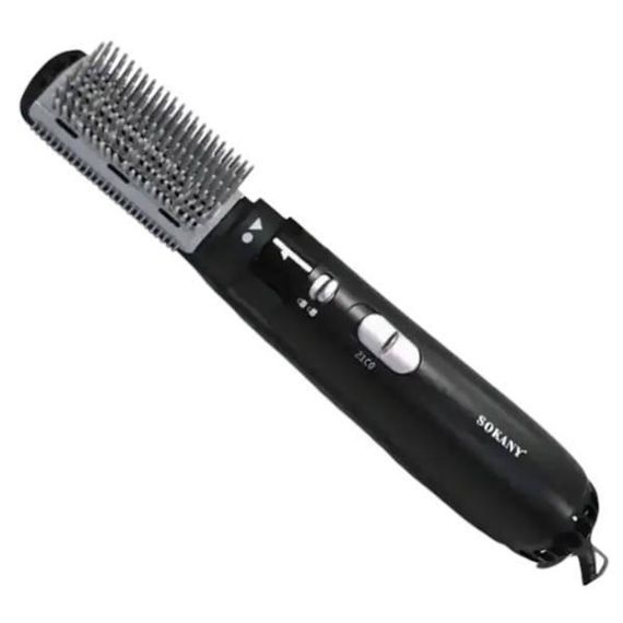 Фен-щітка для волосся з двома швидкостями та двома насадками 2100 Вт HB-826-2 Чорний