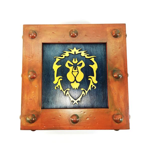 Ящик з кришкою World of Warcraft Альянс 25,5х25,5х14 см Майстерня містера Томаса Дерево Лак | Зображення 3