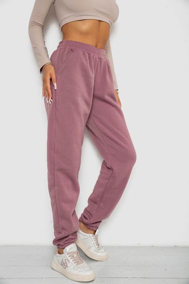 Спортивные штаны женские на флисе, цвет сливовый, 238R58671 | Зображення 2