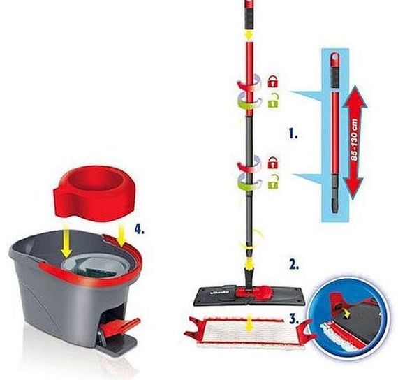 Набор для уборки Vileda Ultramax Turbo с телескопической ручкой и ведром с отжимом | Зображення 4