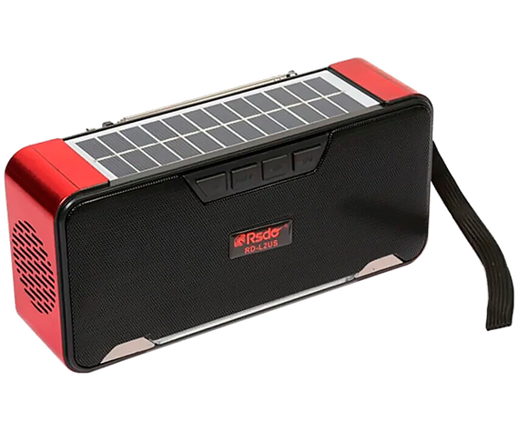Радіоприймач на сонячній батареї портативний RSDO RD-L2US Solar з Bluetooth, USB, TF червоний (24407-RD-L2US_721) | Зображення 3