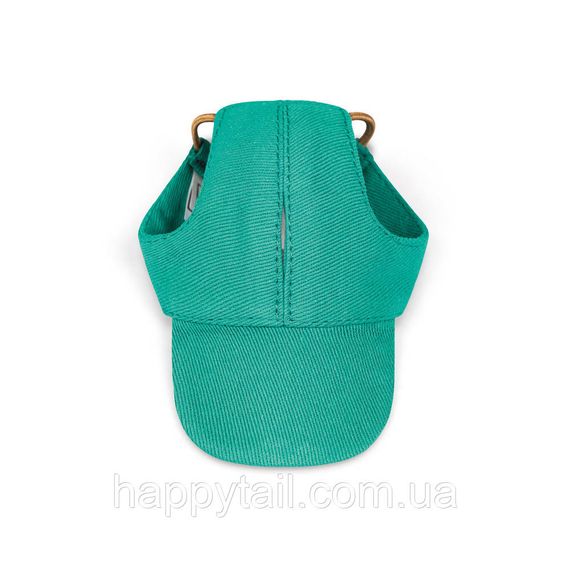 Кепка для собак Pet Fashion Topaz L бірюзова — літній бавовняний капелюх із регульованими отворами для вух