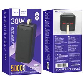 Повербанк Hoco J111d 50000 mAhPD30W+QC3.0 22.5W USB-Type-A, USB-Type-C, micro USB, 3A, LED