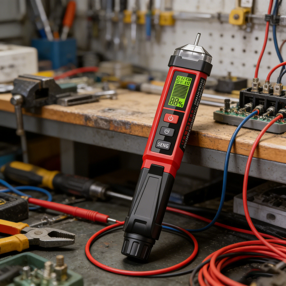 Безконтактний тестер напруги HABOTEST HT102B 12-1000V AC з LCD | Зображення 1