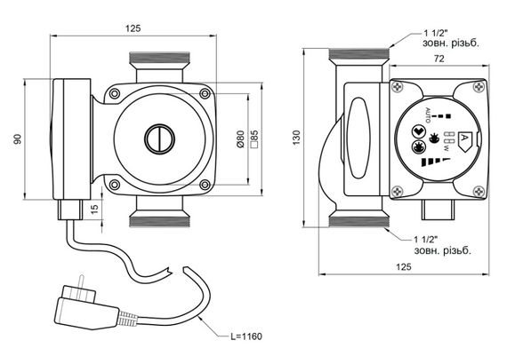 Циркуляційний насос Thermo Alliance LPS-А 25/60/130, енергозберігаючий LPSA2560130 | Зображення 1