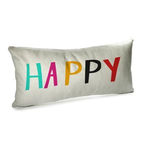 Подушка для дивану оксамитова Happy 50x24 см (52BP_17NG035_WH)