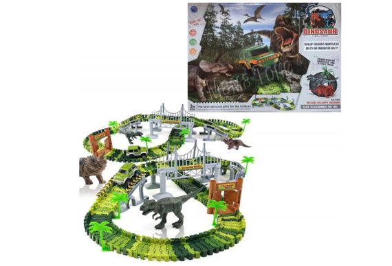 Гибкий автомобильный трек с динозаврами Dinosaur 192 | Зображення 3