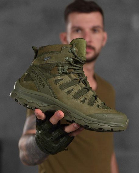 Берці тактичні Salomon Quest 4D GTX Forces 2 олива ВТ4369 | Зображення 7