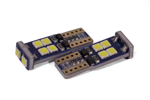 Світлодіодна лампа StarLight T10 10 (2+8) діодів 3030 12 V 1.5 WHITE/ мультиполярна/друкована плата | Зображення 1