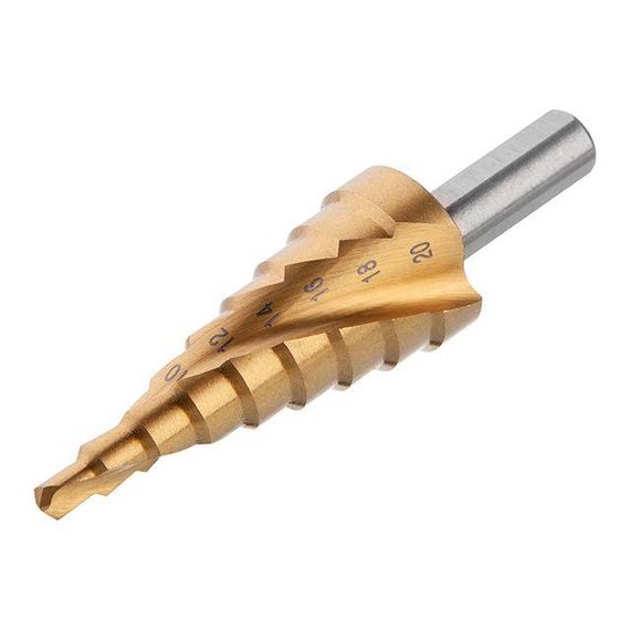 Свердло ступінчасте по металу спіральне 4-20 мм INTERTOOL SD-5834 | Зображення 1