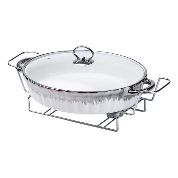 Мармітниця 2 л настільна овальна з кришкою