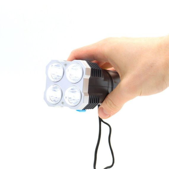 Ручний акумуляторний ліхтарик з USB-зарядкою, до 200 м, X-509-4LED+COB / Потужний кемпінговий ліхтар з бічним світлом | Зображення 6