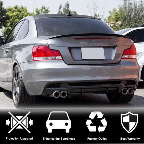 Дифузор заднього бампера V1 (для E82/E88 M-Sport, Карбон) для BMW 1 серія E81/82/87/88 2004-2011 рр | Зображення 7