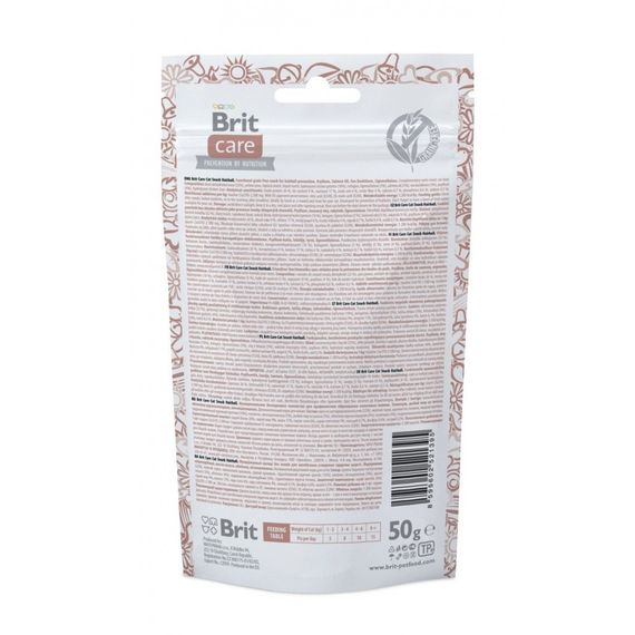 Ласощі Brit Care Functional Snack Hairball д/котів для виведення шерсті з качкою 50 г | Зображення 2