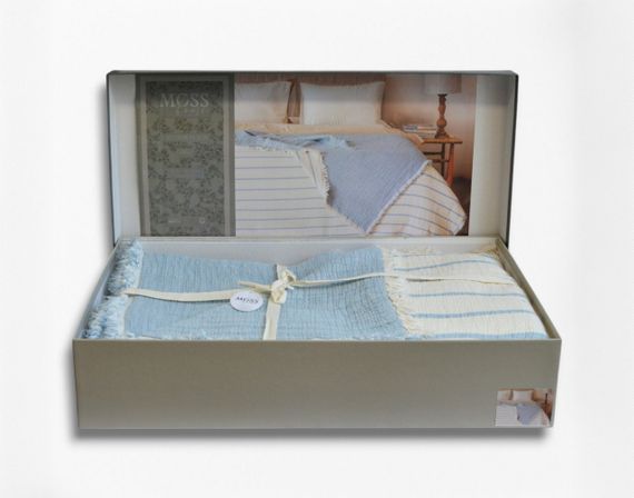 Муслінове покривало Moss Exclusive Muslin 230 х 250 см. Mavi | Зображення 6