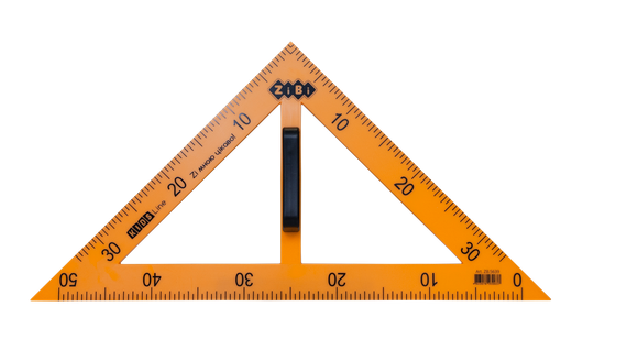 Угольник TEACHER 90°/45° для школьной доски 50 см, желтый, KIDS Line ZB.5639 (5861)