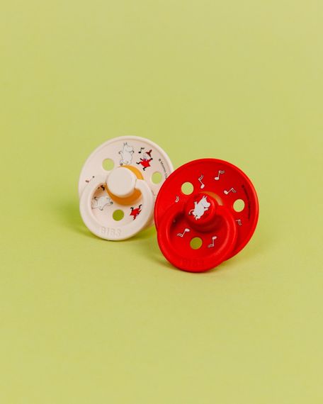 Пустушка Bibs x Moomin Colour кругла 0-6 міс Candy Apple  2 шт в уп. | Зображення 2