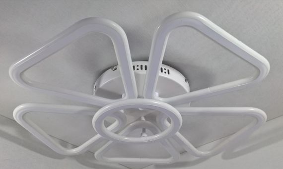 Люстра світлодіодна стельова LED світильник для квартири на стелю лед 25573 Білий 10х62х62 см. | Зображення 4