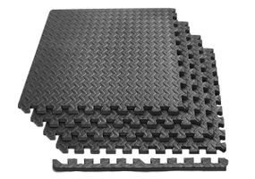 Мат-пазл EasyFit SwallowTail-2 EVA 120х120х2 см татамі ластівчин хвіст Чорний (EF-1960-BK)