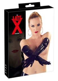 Рукавички чорні LATEX sexstyle