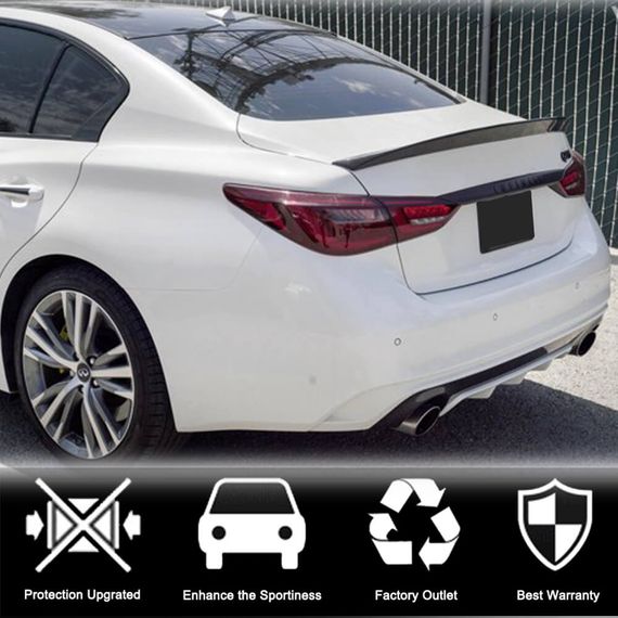 Спойлер V7 (для Q50, Карбон) для Infiniti Q50/Q60 2013-2024 гг | Зображення 1