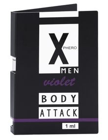 Духи с феромонами для мужчин X phero Men Violet Body Attack, 1 ml sexstyle