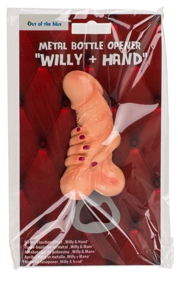 Металева відкривачка для пляшок Willy + Hand sexstyle | Зображення 1