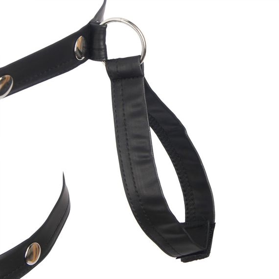 Боди-портупея мужская Star Night с ограничителями и молнией, черная, M sexstyle | Зображення 7