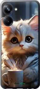 Чохол на Realme 10 Pro Білий кіт "5646u-2945-2448"