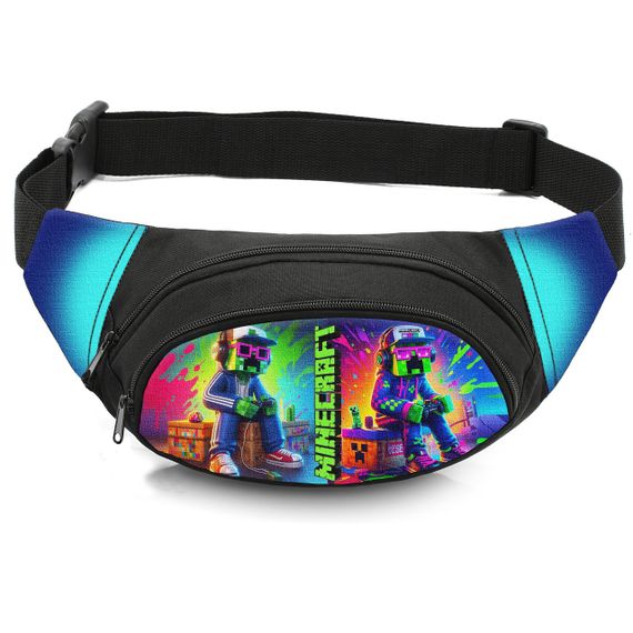 Сумка-бананка дитяча з принтом Minecraft поясна сумка для хлопчика (4542)
