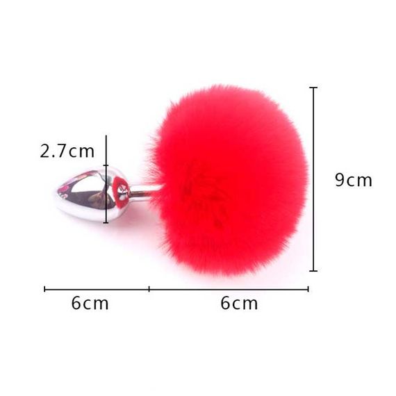 Анальная пробка с хвостиком - Коричневый - 7,5 * 2,8 см – Анальные игрушки | Зображення 1