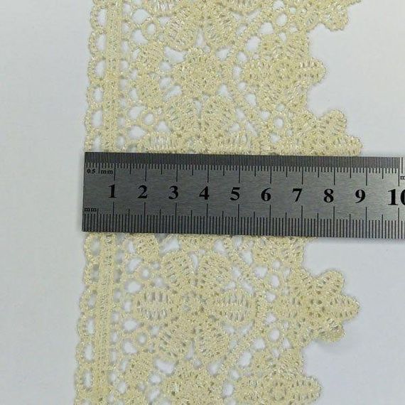 Кружево макраме  8,5см (13м) Цвет - Молочный (13-L0007-6) | Зображення 3