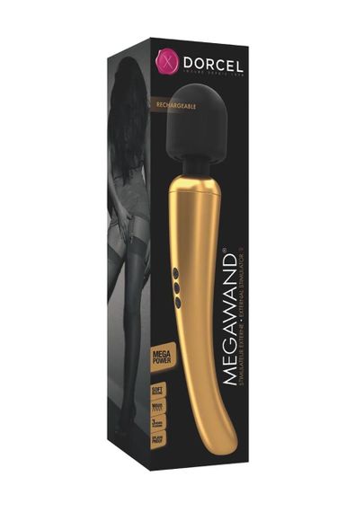 Потужний вібромасажер Dorcel Megawand Gold який перезаряджається, 160 режимів | Зображення 3