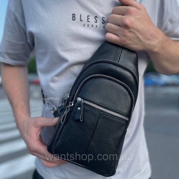 Чоловічий шкіряний слінг-рюкзак на плече TIDING BAG TM-89760