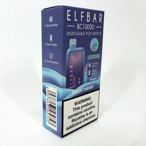 Elf Bar BC10000 смак Виноград Вишня (Grape Cherry) (ws25661-3) | Зображення 4