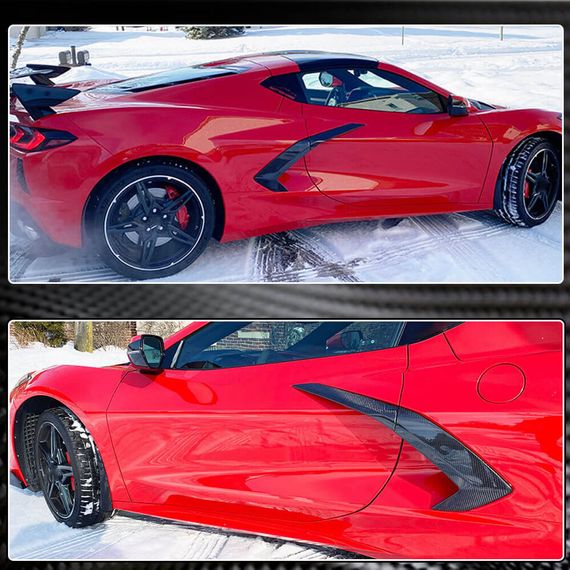 Карбоновые накладки на задние крылья (2019-2022) для Chevrolet Corvette C8 2019- гг | Зображення 3