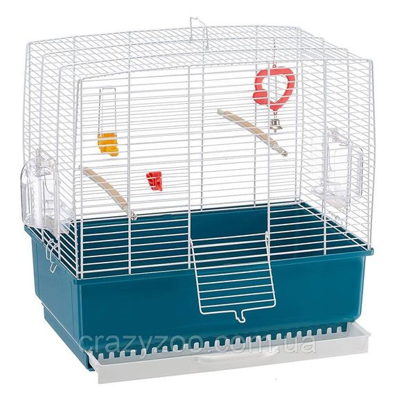 Клітка для канарок та маленьких птахів Ferplast Rekord 3 синя 49х30х48.5 см 52009801 | Зображення 6