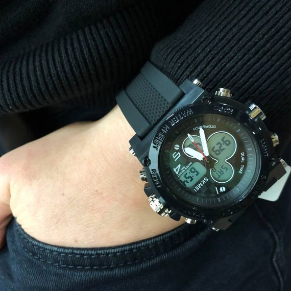 Годинник наручний чоловічий SKMEI 2065BKWT, водонепроникний чоловічий годинник, чоловічий спортивний | Зображення 7