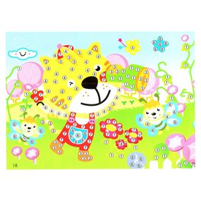 Детская мозаика по номерам "Тигренок" 13-126-7 разноцветные камушки