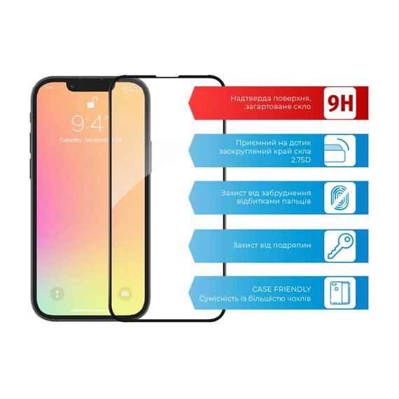 Скло захисне ACCLAB Full Glue Apple iPhone 13 mini (1283126515415) | Зображення 1