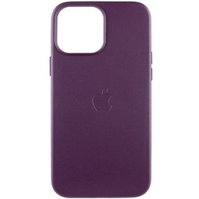 Шкіряний чохол Leather Case (AA Plus) with MagSafe для Apple iPhone 13 Pro (6.1") Штучна шкіра, Dark Cherry