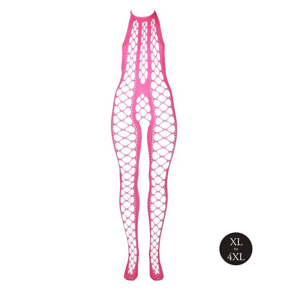 Бодістокінг - Ouch! Bodystocking With Halterneck Pink, XL/4XL | Зображення 3