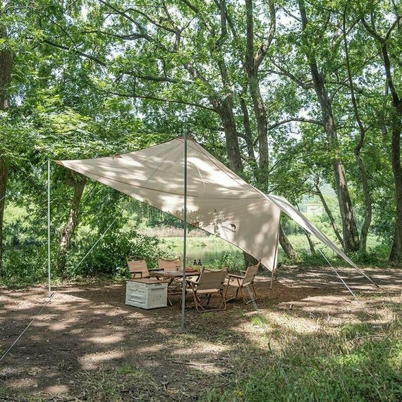 Тент для кемпінгу Naturehike Car Rear Canopy NH21TM001, 590*340 см, золотий (з трьома стійками) | Зображення 5