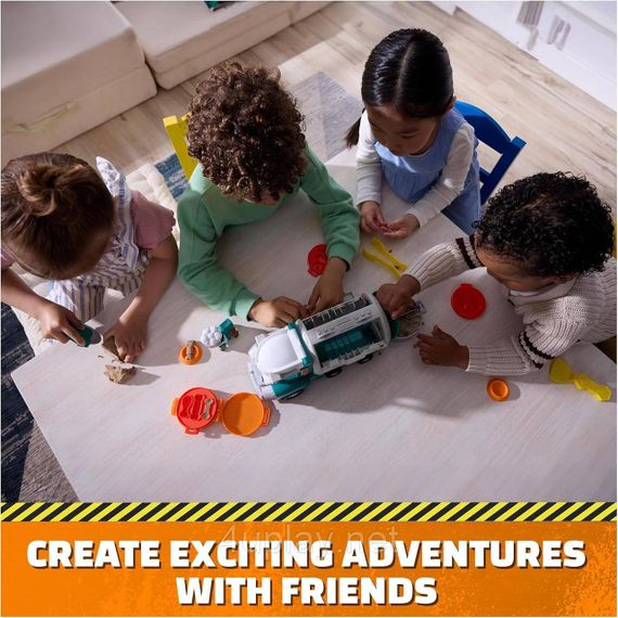 Игровой набор Крепыш и команда Фудтрак дедушки Гравия с кинетическим песком Оригинал Paw Patrol Rubble & Crew | Зображення 9