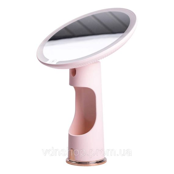 Дзеркало косметичне 18,5х10х29 см з підсвічуванням Рожеве HP-10-1AP | Зображення 1