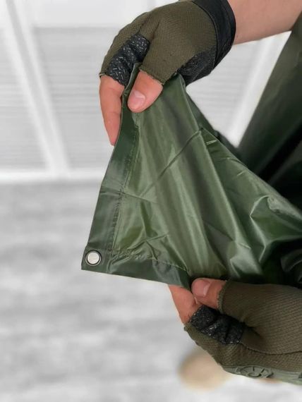 Тактичний дощовик пончо Олива,Плащ-накидка від дощу, плащ дощовик військовий | Зображення 1